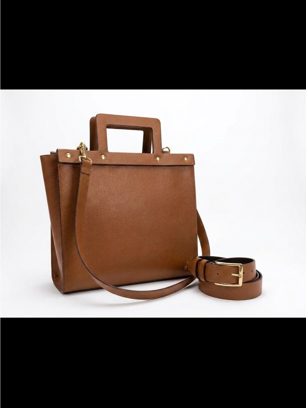 Classic Structured tan briefcase